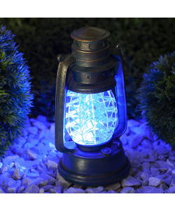 SL-RSN23-LANT-BU ЭРА Садовый светильник на солнечной батарее, полистоун, пластик, синий, 21,3 см (18