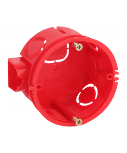 Коробка установочная ЭРА KUTS-68-42-s-red усиленная для твердых стен с саморезами, стыковочные узлы красная IP20