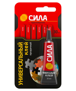 Клей СИЛА SUBL-30 УНИВЕРСАЛЬНЫЙ прозрачный 30 мл блистер