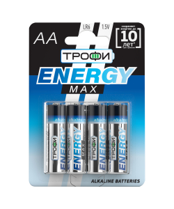 Батарейки Трофи LR6-4BL ENERGY MAX Alkaline (40/640/20480)