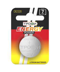 Батарейки Трофи CR2320-1BL ENERGY POWER Lithium (10/240/30240)