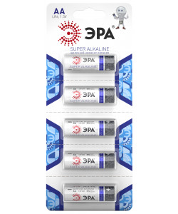 Батарейки ЭРА LR6-5BL Strip SUPER Alkaline (60/600/16800)