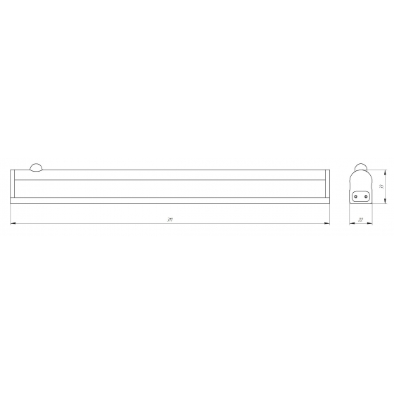 Линейный светодиодный светильник ЭРА LLED-02-04W-4000-MS-W 4Вт 4000K L314мм с датчиком движения