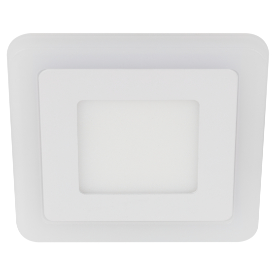 LED 4-6 BL Светильник ЭРА светодиодный квадратный c cиней подсветкой LED 6W 220V 4000K (40/960)