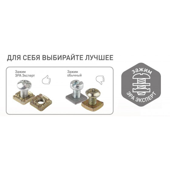 11-2209-02 ЭРА Розетка 3х2P+E Schuko со шторками, 16A-250В, IP20, ОУ, Эра Эксперт, сл.кость (6/60/12