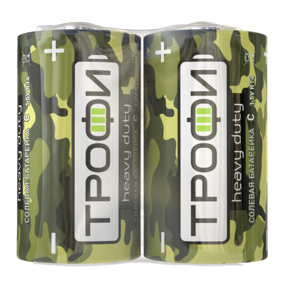 Батарейки Трофи R14-2S CLASSIC HEAVY DUTY Zinc (12/600/9600)
