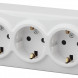 11-2208-01 ЭРА Розетка 3х2P+E Schuko, 16A-250В, IP20, ОУ, Эра Эксперт, белый (6/60/1200)